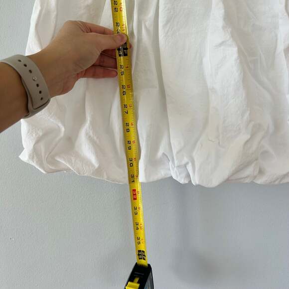 ZARA Girls White Balloon Hem Dress 13-14 / 164 cm Sleeveless Cotton Blend D52 - Picture 4 of 5